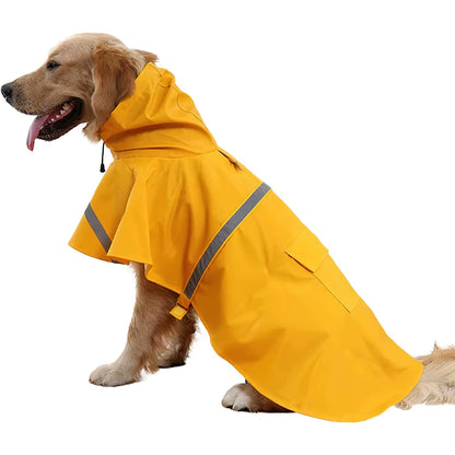 Fashionable Pet Hooded Raincoat, Dog Raincoat, Cape Style Reflective Dog Clothing to Keep Your Dog Dry and Comfortable on Rainy