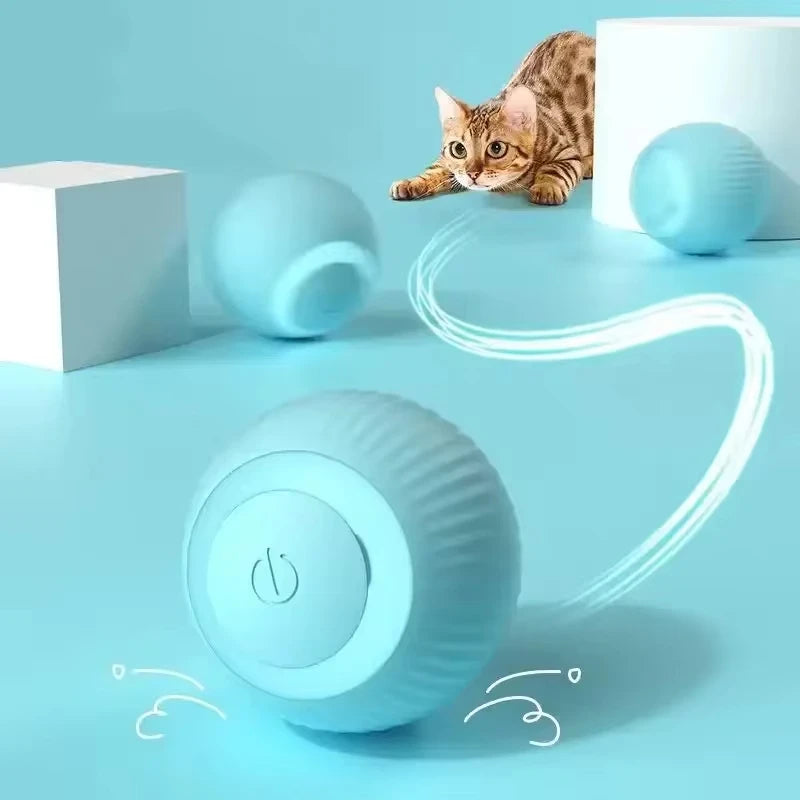 Cat Interactive Ball Training Self-Moving Kitten Electric Cat Ball Toys Electronic Automatic Rolling Magic Ball Toys for Cat