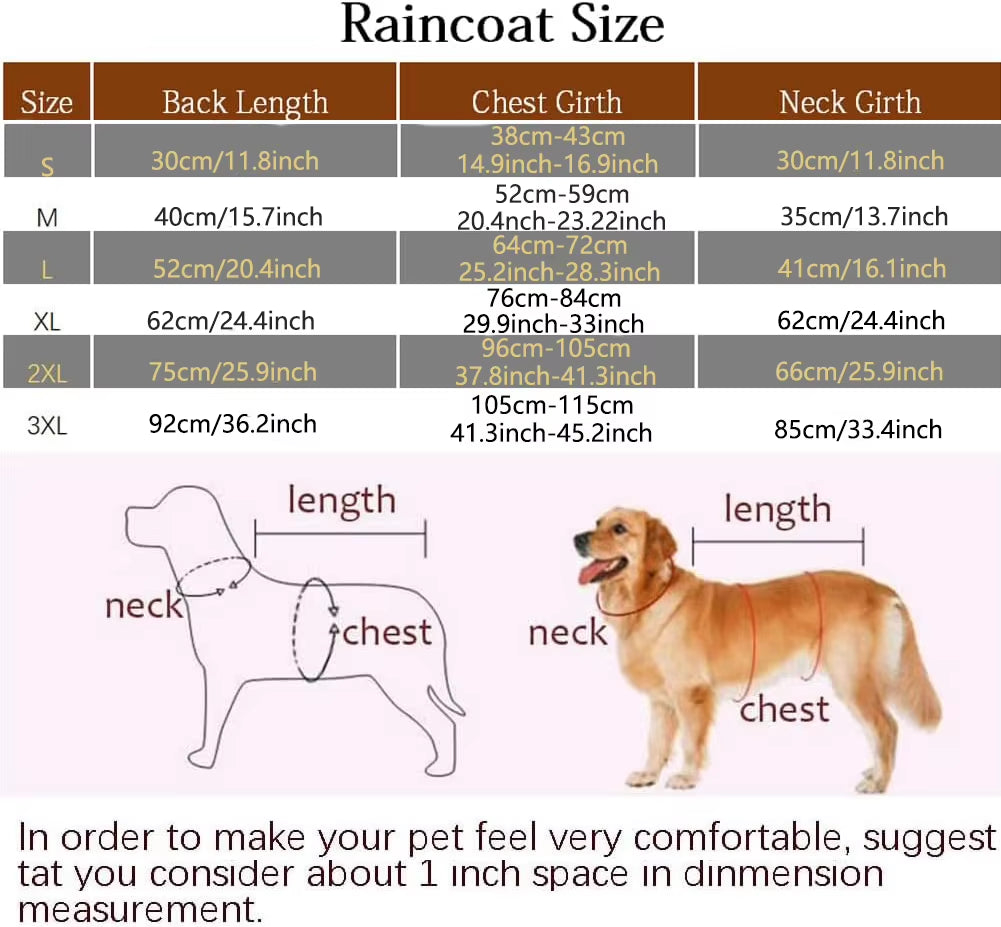 Fashionable Pet Hooded Raincoat, Dog Raincoat, Cape Style Reflective Dog Clothing to Keep Your Dog Dry and Comfortable on Rainy