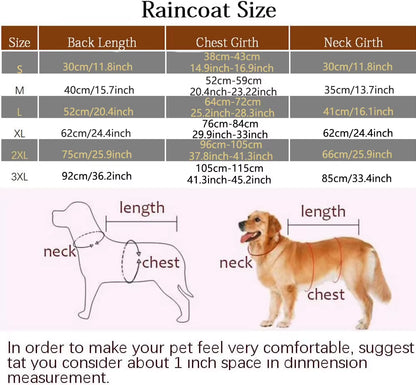 Fashionable Pet Hooded Raincoat, Dog Raincoat, Cape Style Reflective Dog Clothing to Keep Your Dog Dry and Comfortable on Rainy